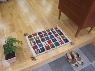 [up]　ギャッベミニ玄関マットサイズ　60×40cm