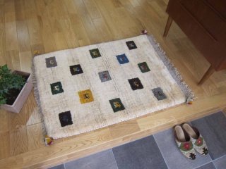 [up]　ギャッベ玄関マットサイズ　90×60cm