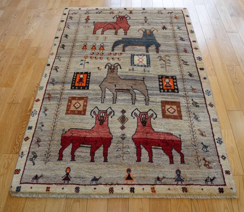 オールドギャッベ（羊・ヤギ）154×103cm - abraj（アブラッシュ）Isik