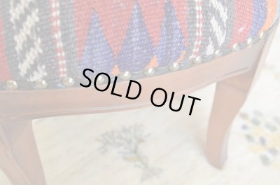 画像3: オールドキリムオットマン/楕円