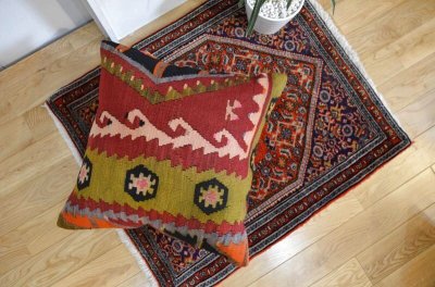 画像1: キリムクッションカバー 50×50cm (中材付き)