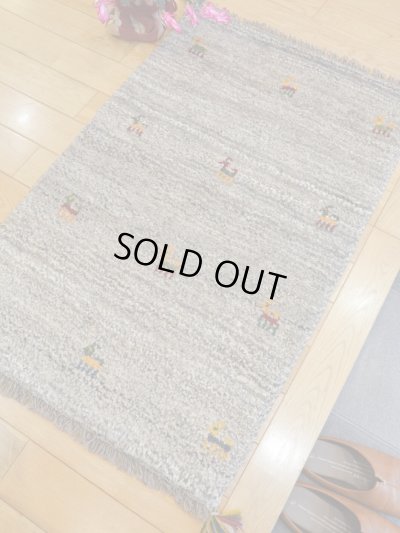 画像1: ギャッベ/玄関マット大91×58cm