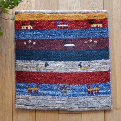 画像1: カシュクリ/座布団サイズ・四角39×37cm（フリンジなし）