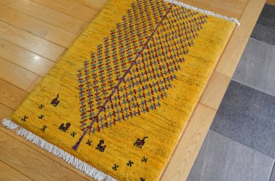 画像2: ギャッベ/玄関マット大88×61cm