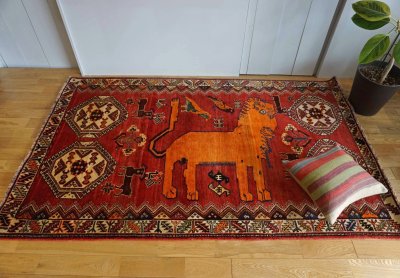 画像12: オールドギャッベ(ライオン)208×130cm