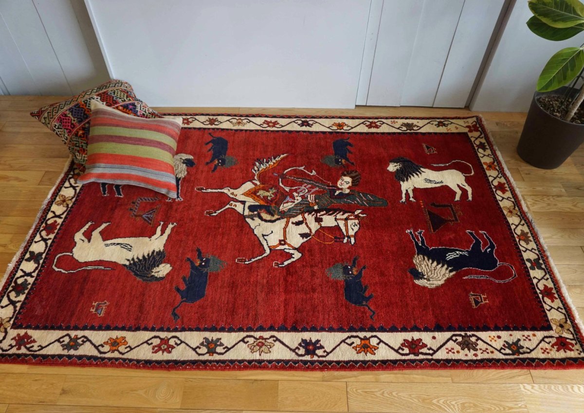画像12: オールドギャッベ（ライオン）217×140cm (12)