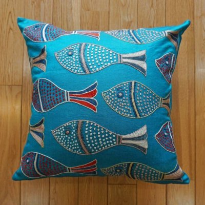 画像1: スザーニクッションカバー約50×50cm(中材付き）