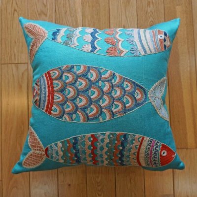 画像1: スザーニクッションカバー約50×50cm(中材付き）