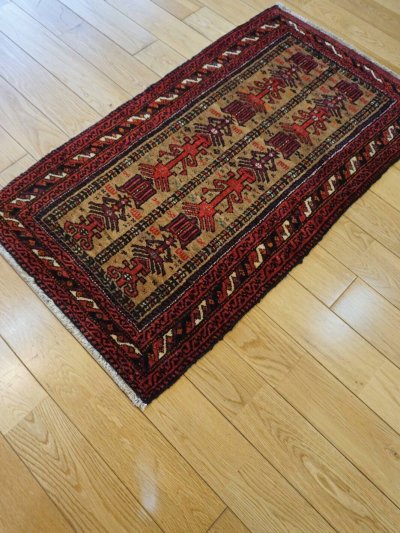 画像9: アンティークバルーチ 85×55cm