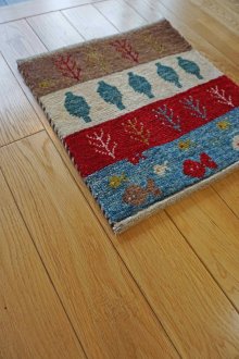 おすすめpoint！1: カシュクリ/座布団サイズ・四角41×38cm（フリンジなし）