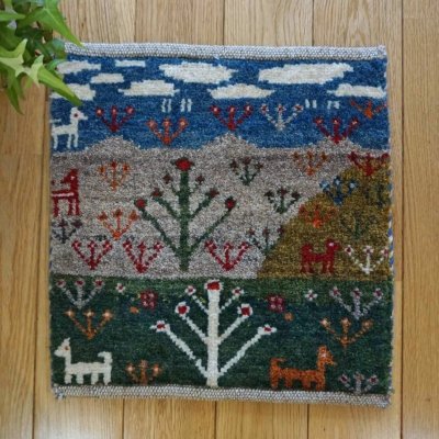 画像1: カシュクリ/座布団サイズ・四角35×34cm（フリンジなし）