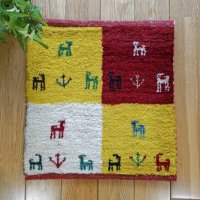 カシュクリ/座布団サイズ・四角40.5×37cm（フリンジなし）
