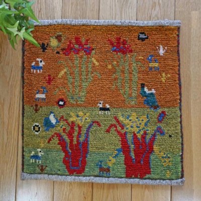 画像1: カシュクリ/座布団サイズ・四角38×37cm（フリンジなし）