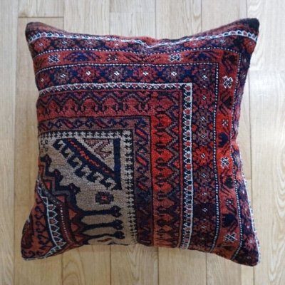 画像2: アンティーク絨毯クッションカバー 40×40cm 