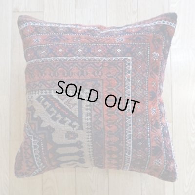 画像2: アンティーク絨毯クッションカバー 40×40cm 