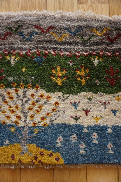 画像3: ギャッベ/座布団サイズ40×41cm（フリンジ・ボンボリあり）