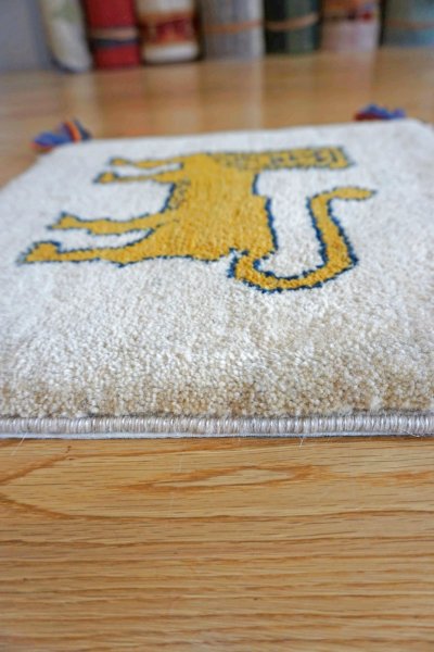 画像5: ギャッベ/座布団サイズ40×41cm（フリンジ・ボンボリあり）