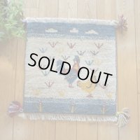 ギャッベ/座布団サイズ40×42cm（フリンジ・ボンボリあり）
