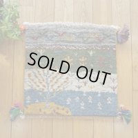 ギャッベ/座布団サイズ40×41cm（フリンジ・ボンボリあり）