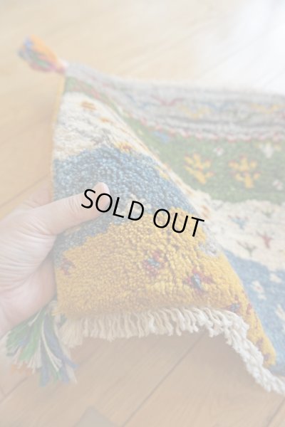 画像6: ギャッベ/座布団サイズ40×41cm（フリンジ・ボンボリあり）