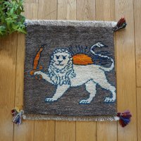 ギャッベ/座布団サイズ40×41cm（フリンジ・ボンボリあり）