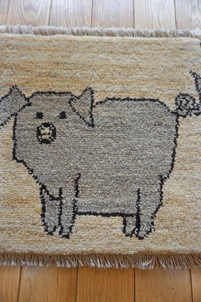 画像3: ギャッベ/座布団サイズ40×41cm（フリンジ・ボンボリあり）