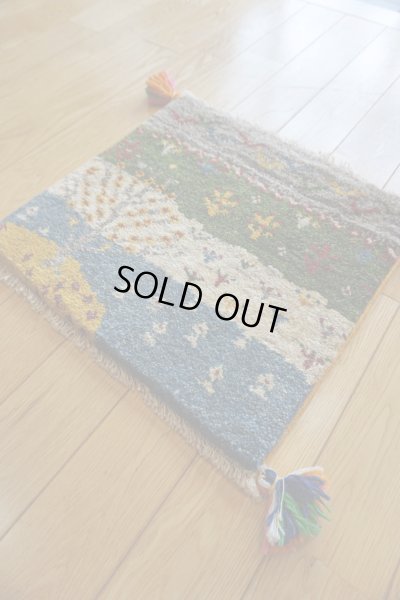 画像4: ギャッベ/座布団サイズ40×41cm（フリンジ・ボンボリあり）