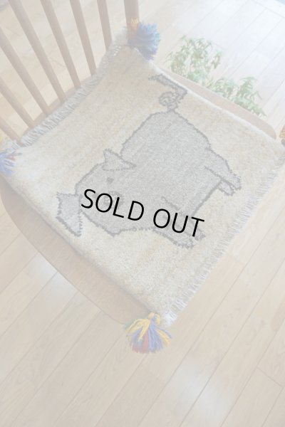 画像7: ギャッベ/座布団サイズ40×41cm（フリンジ・ボンボリあり）