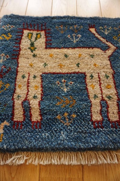 画像3: ギャッベ/座布団サイズ40×41cm（フリンジ・ボンボリあり）