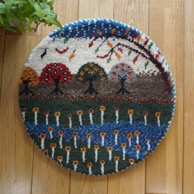 画像1: カシュクリ/座布団サイズ・丸38×38cm