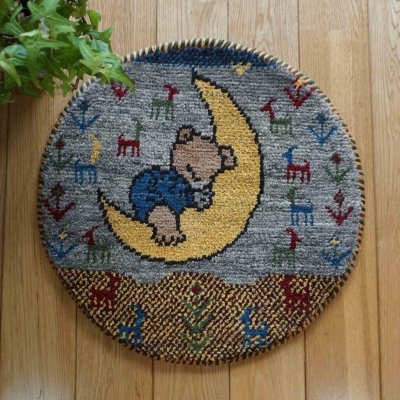 画像1: カシュクリ/座布団サイズ・丸40×40cm