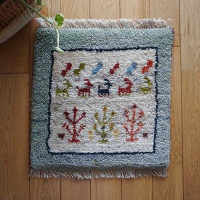 画像1: ギャッベ/座布団サイズ40×44cm（ボンボリなし）