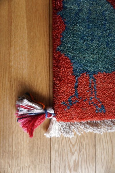 画像4: ギャッベ/座布団サイズ38×40cm（フリンジ・ボンボリあり）