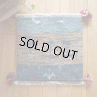 ギャッベ/座布団サイズ40×41cm（フリンジ・ボンボリあり）