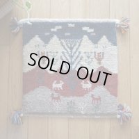 ギャッベ/座布団サイズ40×42cm（フリンジ・ボンボリあり）