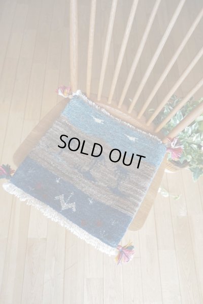 画像6: ギャッベ/座布団サイズ40×41cm（フリンジ・ボンボリあり）