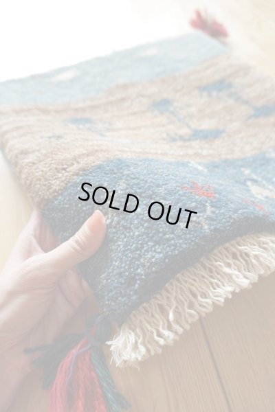 画像3: ギャッベ/座布団サイズ40×41cm（フリンジ・ボンボリあり）