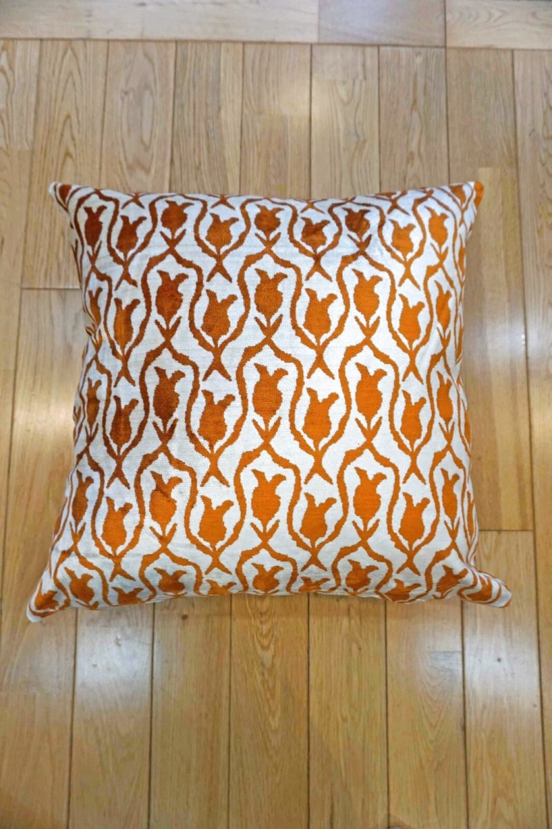 画像1: シルク&ベルベットクッションカバー約50×50cm（中材付き）