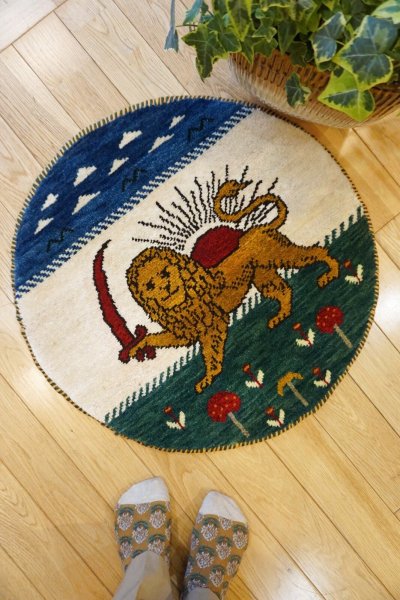 画像1: カシュクリ/座布団サイズ大・丸62×60cm