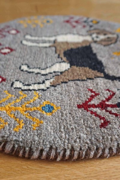 画像4: カシュクリ/座布団サイズ・丸39×39cm