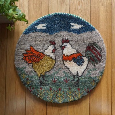 画像1: カシュクリ/座布団サイズ・丸38×38cm