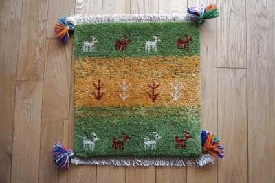 画像2:  『福袋2026』ギャッベ/座布団サイズ約40×40cm 2枚セット 通常価格¥19,800 