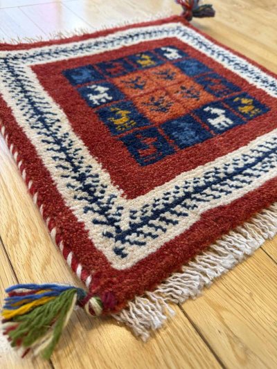 画像3: ギャッベ/座布団サイズ40×40cm（フリンジ・ボンボリあり）