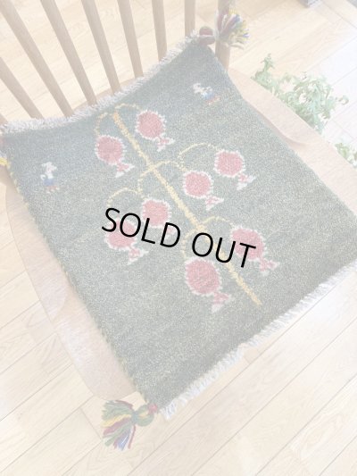 画像6: ギャッベ/座布団サイズ42×39cm（フリンジ・ボンボリあり）