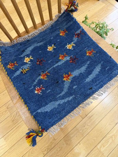 画像6: ギャッベ/座布団サイズ39×41cm（フリンジ・ボンボリあり）