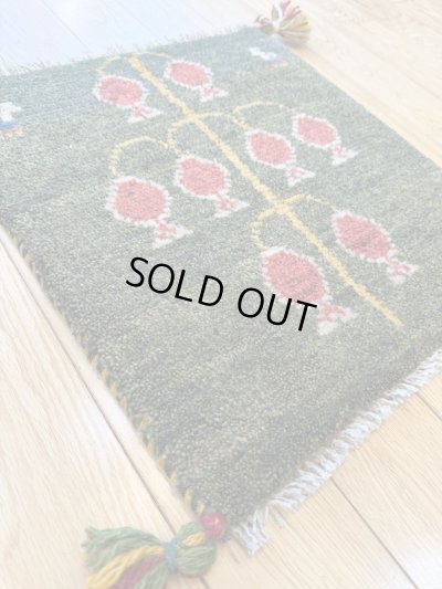 画像3: ギャッベ/座布団サイズ42×39cm（フリンジ・ボンボリあり）