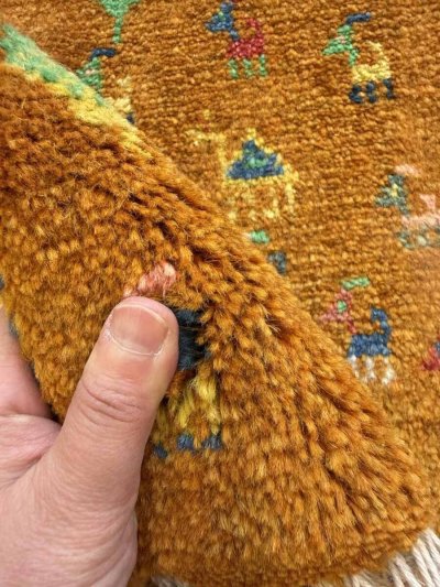 画像4: ギャッベ/座布団サイズ39×41cm（フリンジ・ボンボリあり）