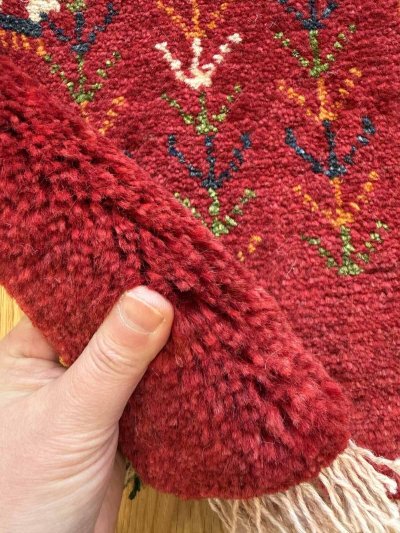 画像4: ギャッベ/座布団サイズ40×41cm（フリンジ・ボンボリあり）