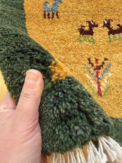 画像4: ギャッベ/座布団サイズ38×39cm（フリンジ・ボンボリあり）