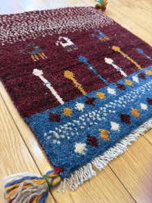 おすすめPoint！1: ギャッベ/座布団サイズ45×43cm（フリンジ・ボンボリあり）